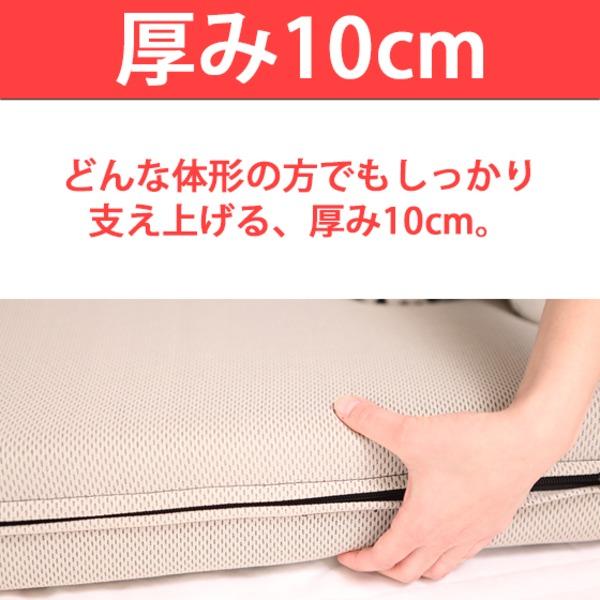 高反発マットレス 〔シングル 厚さ10cm ミッドブルー〕 高耐久性 高反発マットレス 〔シングル 厚さ10cm ミッドブルー〕 高耐久性