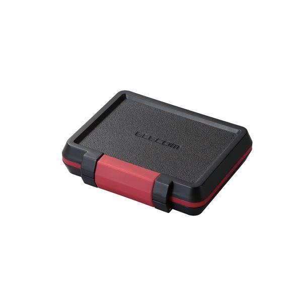 （まとめ） エレコム SD／microSDカードケース（耐衝撃） CMC-SDCHD01BK 〔×5セット〕