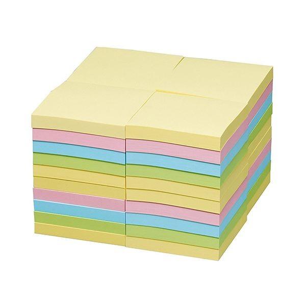 3M ポスト・イット 業務用パックノート 再生紙 75×75mm 混色4色 6544-K 1パック（40冊）の画像
