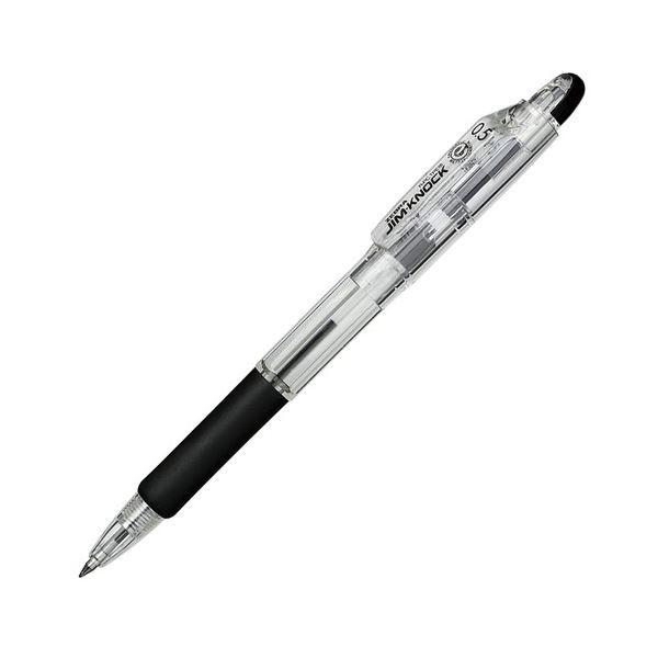 (まとめ) ゼブラ 油性ボールペン ジムノック 0.5mm 黒 KRBS-100-BK 1セット(10本) 〔×10セット〕