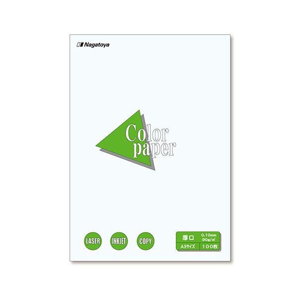 (まとめ) 長門屋商店 Color Paper A3 厚口 白 ナ-1301 1冊（100枚） 〔×10セット〕