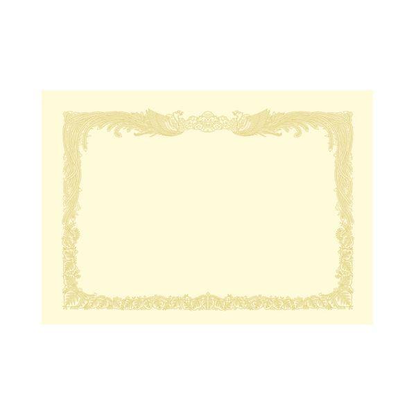 (まとめ) タカ印 OA賞状用紙 クリーム A3 タテ書用 10-1087 1冊（10枚） 〔×10セット〕