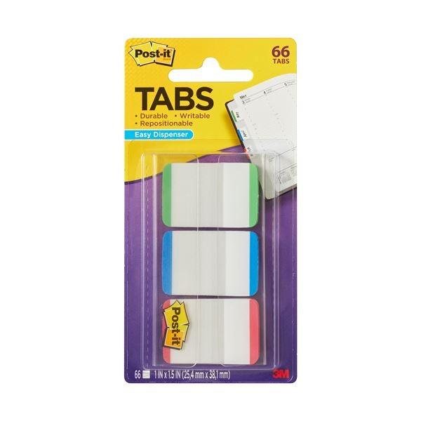 (まとめ) 3M ポスト・イット超丈夫なインデックス 25.4×38.1mm グリーン／ブルー／レッド 686L-GBR 1パック（3冊） 〔×10セット〕