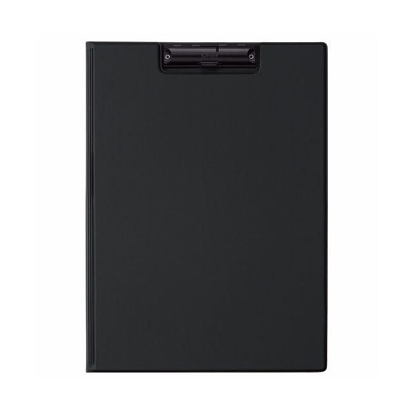 (まとめ) ライオン事務器 クリップホルダーA4タテ ブラック No.300E 1枚 〔×10セット〕
