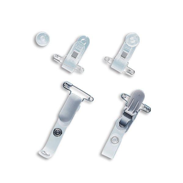 (まとめ) ライオン事務器 名札用クリップ N-2P1パック（5個） 〔×10セット〕