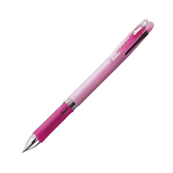 (まとめ) ゼブラ 多色油性ボールペン クリップ-オン スリム3C 0.7mm (軸色 パステルピンク) B3A5-WP 1本 〔×30セット〕