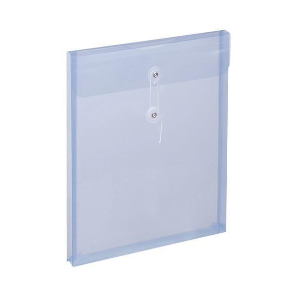 (まとめ) スガタ エンベロップ(ひも付) A4マチ付 ブルー EBA4BL 1パック(5枚) 〔×30セット〕