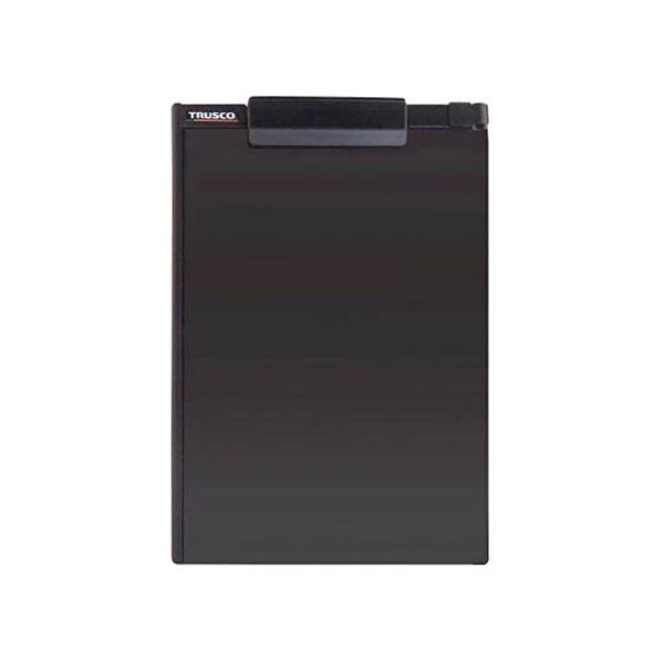 (まとめ) TRUSCOペンホルダー付クリップボード A4縦 黒 TCB-A4E-BK 1個 〔×30セット〕