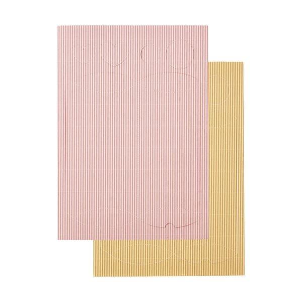 【SALE／10%OFF リップルボード ヒサゴ (まとめ) 薄口 〔×30セット〕 1パック RBUT6 ピンク・クリーム 型抜きギフトBOX 色画用紙