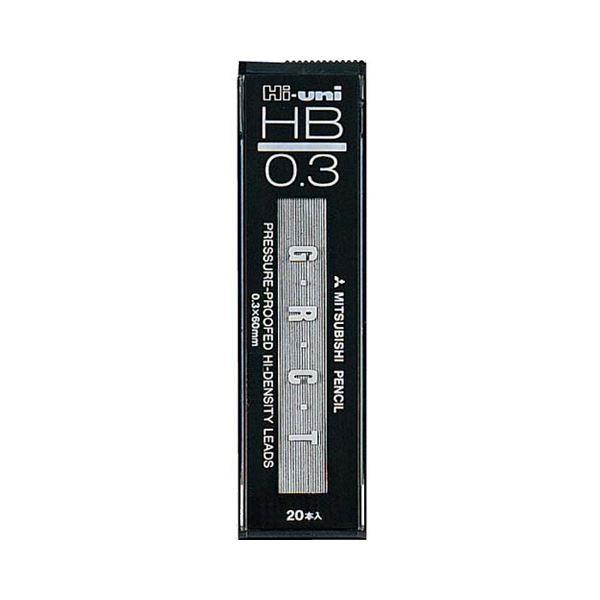 (まとめ) 三菱鉛筆 シャープ替芯Hi-uni0.3 HB HU03300HB 1個（20本） 〔×50セット〕