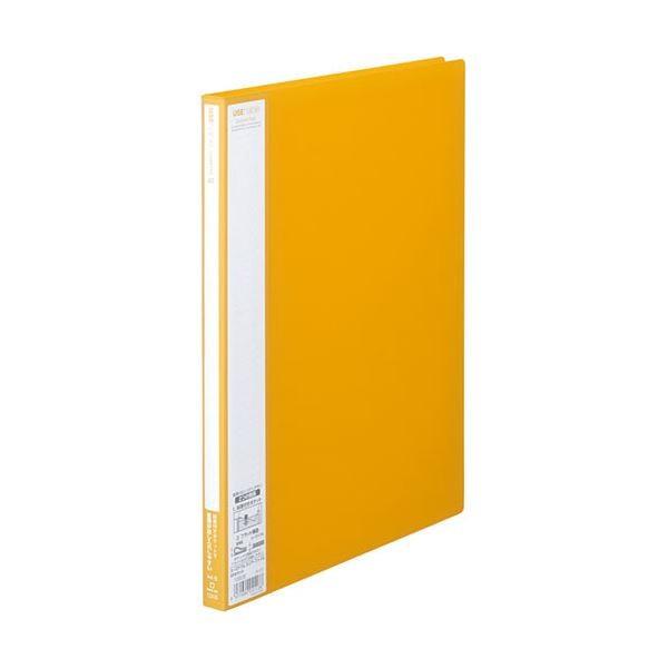 (まとめ) キングジム ユーズナブルクリアーファイル A4タテ 20ポケット 背幅15mm 黄 133USキイ 1冊 〔×50セット〕