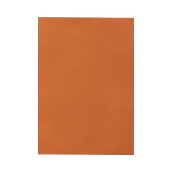 (まとめ) TANOSEE 色画用紙 八つ切 ちゃいろ 1パック（10枚） 〔×50セット〕