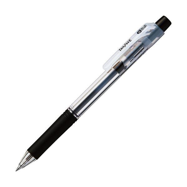 (まとめ) TANOSEE ノック式油性ボールペン ロング芯タイプ 0.5mm 黒 1本 〔×100セット〕