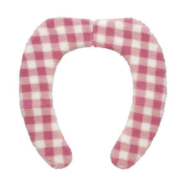 (まとめ) 便座シート/吸着べんざシート 〔チェック ピンク〕 トイレ用品 『ぴたQ』 〔72個セット〕