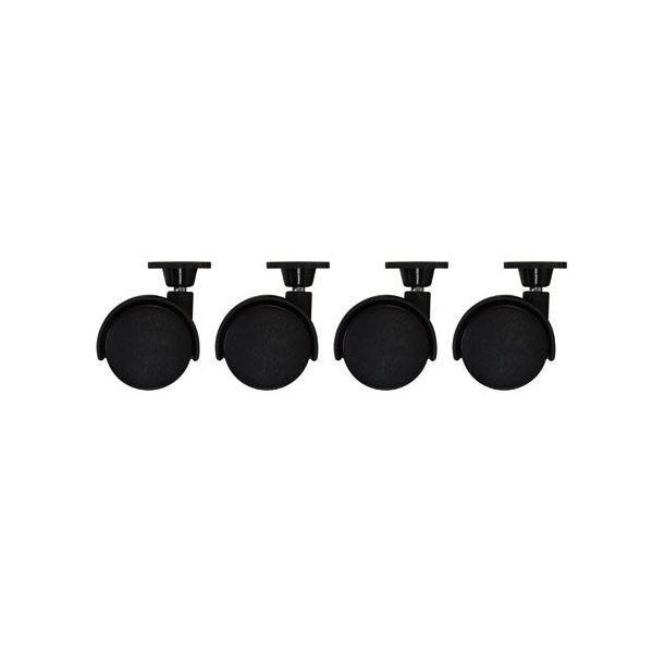 like-it専用 スライドキャスター 〔4個入り ブラック〕 幅38×奥行53×高さ59mm 〔20個セット〕