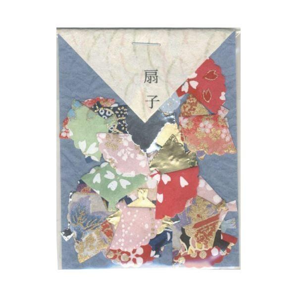 （まとめ）貼り絵 805036-1 扇子〔×30セット〕