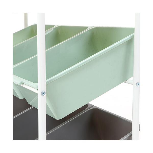 収納棚 収納ラック 幅905×奥行360×高さ860mm スチール PP キャスター付き キッズラック color 9マス リビングの画像