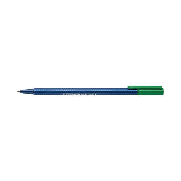 （まとめ）ステッドラー トリプラス油性ボールペン グリーン437 F-5（×100セット）
