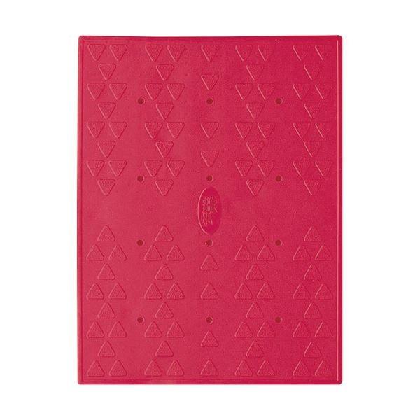 （まとめ）アロン化成 吸着すべり止めマット浴槽内用 C 28×36cm レッド 535-128 1パック（2枚）〔×2セット〕