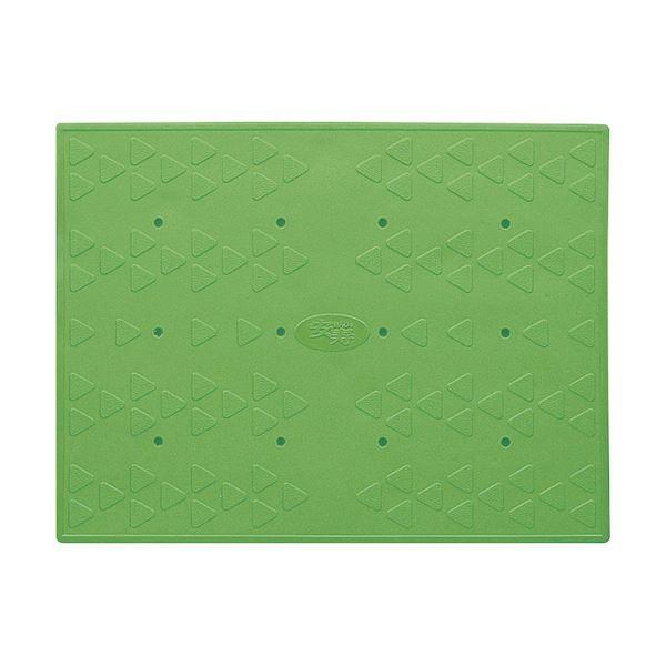 （まとめ）アロン化成 吸着すべり止めマット浴槽内用 C 28×36cm グリーン 535-129 1パック（2枚）〔×2セット〕