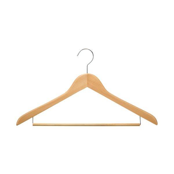 （まとめ）ニーズ 木製ハンガー 1箱（10本）〔×5セット〕