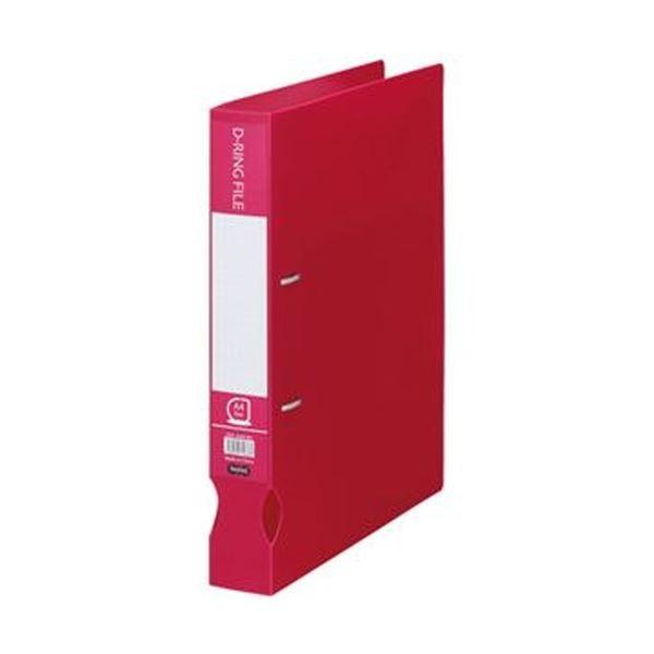 （まとめ）TANOSEE Dリングファイル（再生PP表紙）A4タテ 2穴 300枚収容 背幅43mm バーガンディ 1冊〔×50セット〕