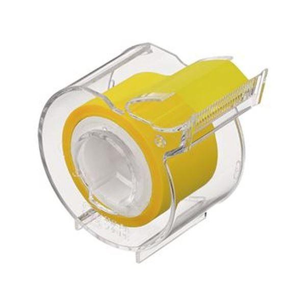 （まとめ）ヤマト メモック ロールテープフィルムタイプ カッター付 25mm幅 イエロー RF-25CH-7N 1個〔×50セット〕