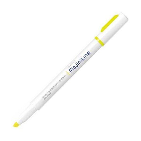 （まとめ）ゼブラ 蛍光ペン ジャストフィットモジニライン 黄 WKS22-Y 1セット（10本）〔×20セット〕