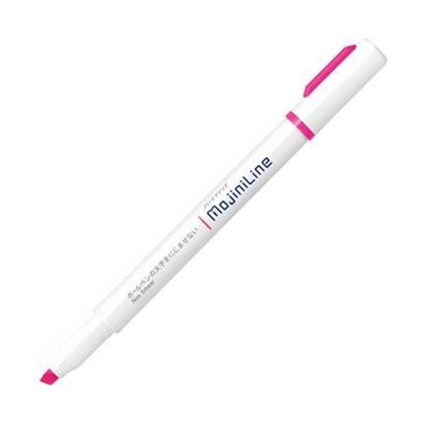 （まとめ）ゼブラ 蛍光ペン ジャストフィットモジニライン ピンク WKS22-P 1セット（10本）〔×20セット〕