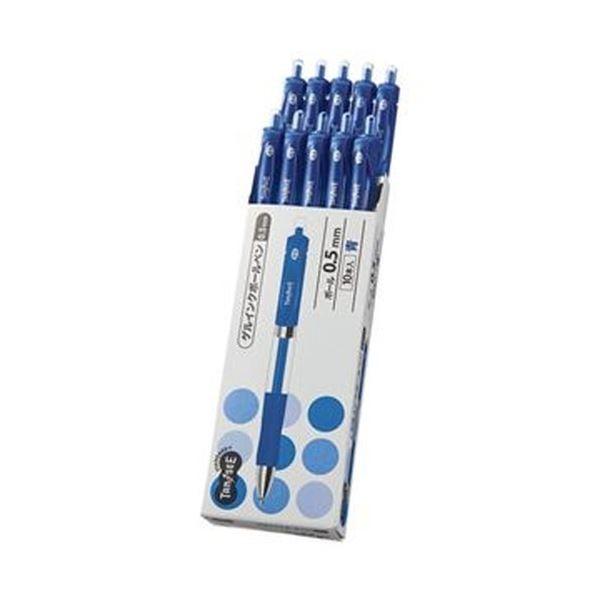 （まとめ）TANOSEE ノック式ゲルインクボールペン 0.5mm 青 1セット（10本）〔×20セット〕の画像