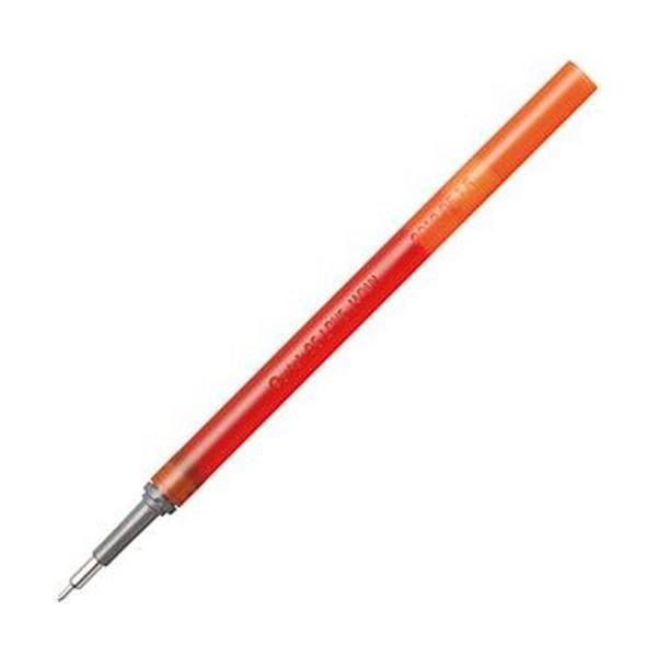 （まとめ）ぺんてる ゲルインキボールペン ノック式エナージェル インフリー 替芯 0.5mm オレンジ XLRN5TL-F 1セット（10本）〔×20セット〕