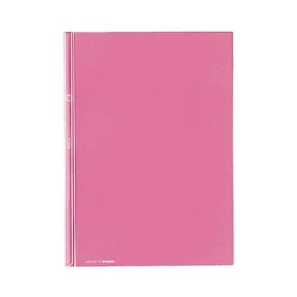 （まとめ）コクヨ レールクリヤーホルダー（カラーズ）PET A4タテ 20枚収容 桃 フ-TPC760P 1セット（5冊）〔×20セット〕