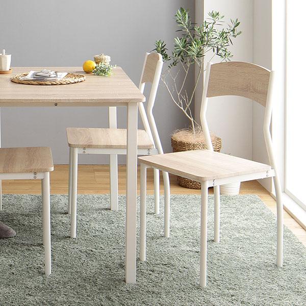 ダイニング セット 5点 テーブル 幅110cm チェア 4脚 ナチュラル