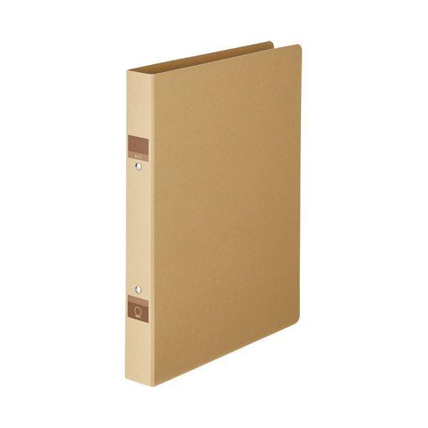 （まとめ）TANOSEE 樹脂製ワンタッチOリングファイル（紙表紙） A4タテ 2穴 200枚収容 リング内径23mm 背幅36mm クラフト 1冊 〔×50セット〕