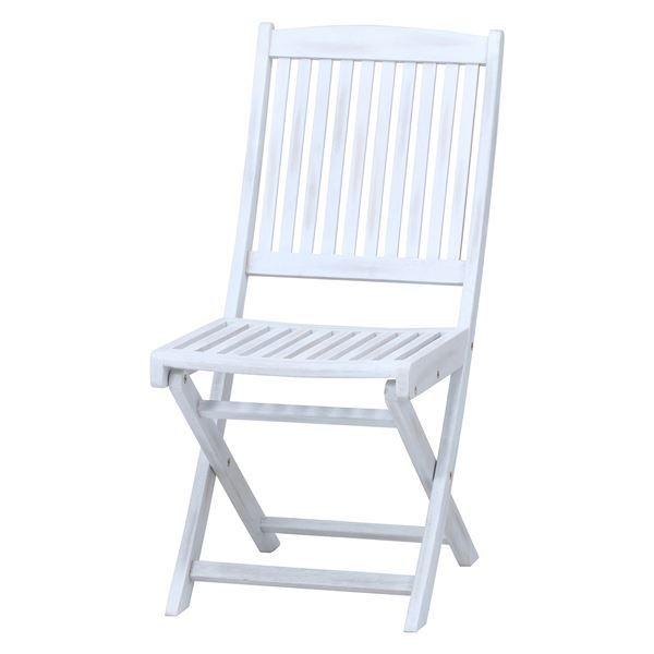 お歳暮 折りたたみ椅子 折り畳み椅子 幅42.5cm ホワイト 2個セット