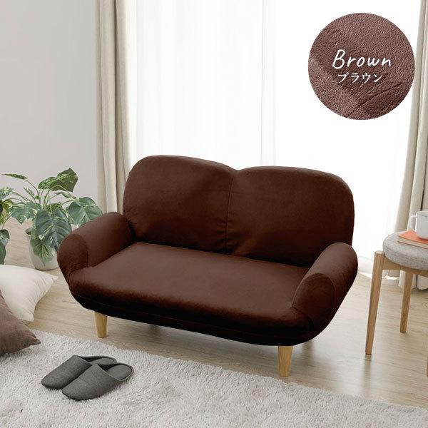 最終値下!2人掛け14段階リクライニング 肘付 レッド コンパクト ローソファー コンパクトソファー/ローソファー 〔レッド・ナチュラル脚〕 肘付き 2