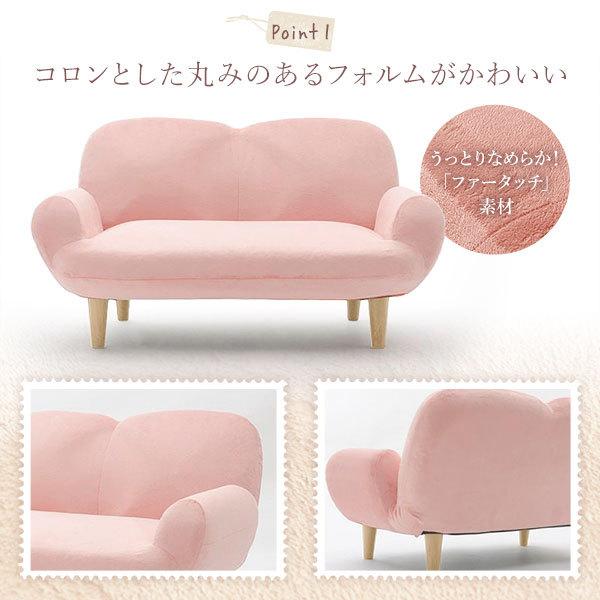 コンパクトソファー/ローソファー 〔グレー・ナチュラル脚〕 肘付き 2