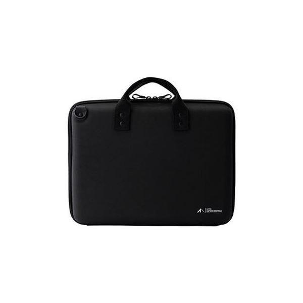 （まとめ）LIHITLAB ハードシエルバッグ（L） A-7755-24ブラック〔×3セット〕