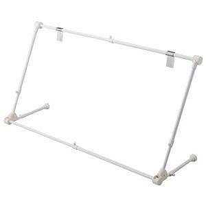 〔10個セット〕 室内物干しハンガー 洗濯物干し 幅70cm〜90cm ホワイト 折りたたみ可 エアコンハンガー 洗濯用品 ランドリー用品