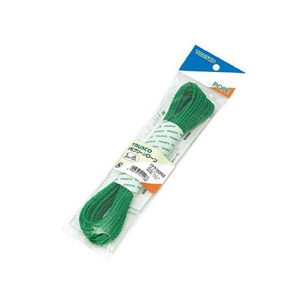(まとめ) TRUSCO PE緑であること縄索 3mm×10m 袋入 R-310PEG 1巻 〔×20仕かける〕
