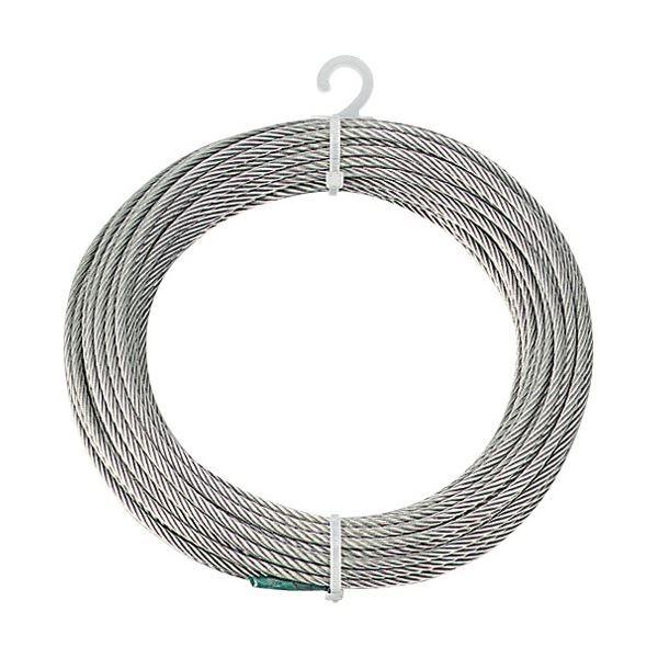 (まとめ) TRUSCO ステンレスワイヤーロープ Φ3mm×10m CWS-3S10 1巻 〔×5仕かける〕