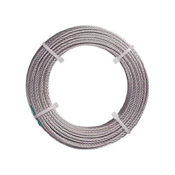(まとめ) TRUSCO ナイロン覆いかぶせるステンレスワイヤロープ 1mm×20m CWC-1S20 1巻 〔×3仕掛ける〕 洗濯用品-物干し竿、ロープ-キッチン、日用品、文具