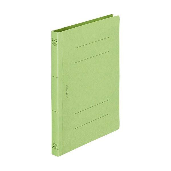 (まとめ) ライオン事務器 フラットファイル(環境)樹脂押え具 A5タテ 150枚収容 背幅18mm 緑 A-539KA5S 1セット(10冊) 〔×10セット〕