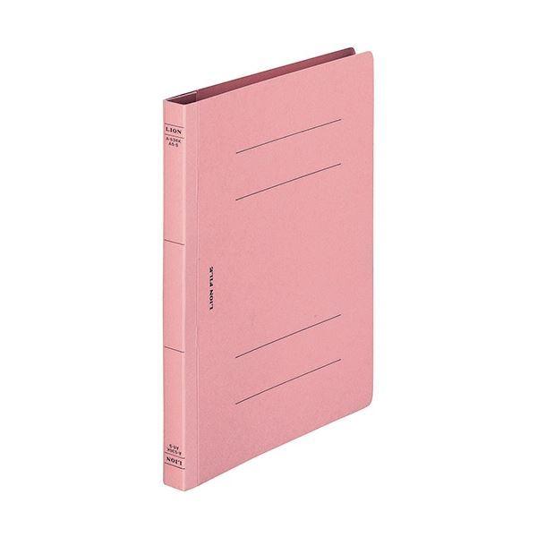 (まとめ) ライオン事務器 フラットファイル(環境)樹脂押え具 A5タテ 150枚収容 背幅18mm ピンク A-536KA5S 1セット(10冊) 〔×10セット〕