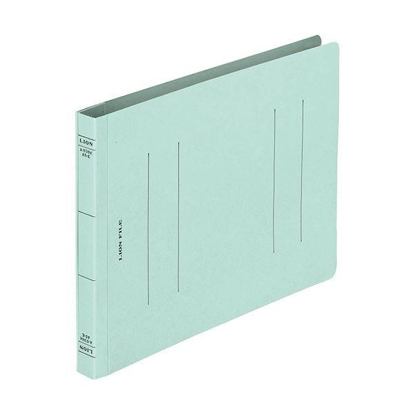 (まとめ) ライオン事務器 フラットファイル(環境)樹脂押え具 A5ヨコ 150枚収容 背幅18mm 水 A-538KA5E 1セット(10冊) 〔×10セット〕