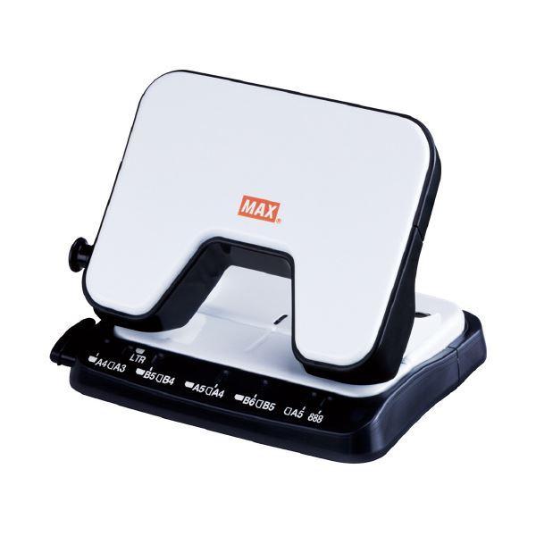 (まとめ) マックス 軽あけパンチ SCOOVA DP-25T/W ホワイト DP90132 〔×5セット〕