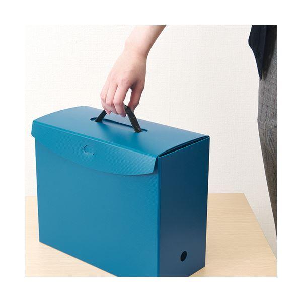 （まとめ）ライオン事務器 ボックスファイル(テレネ) PP A4 フタ・取っ手付き 背幅152mm レッド BF-42T R 1個〔×5セット〕の画像