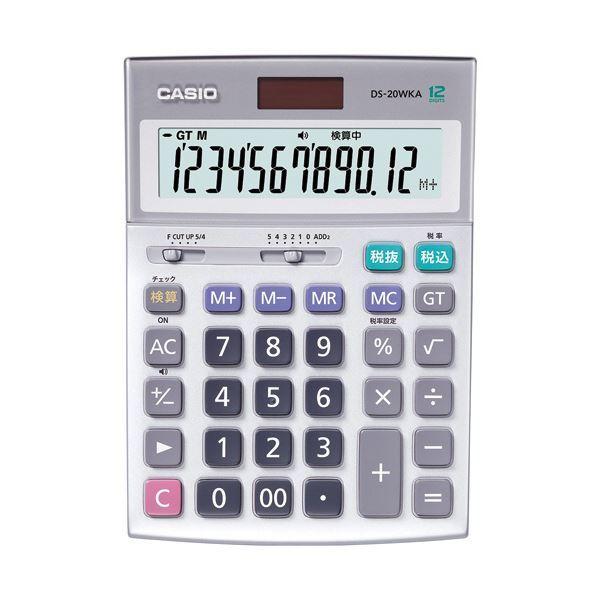 カシオ 本格実務計算器 12桁学習机印字機 DS-20WKA-N 1台