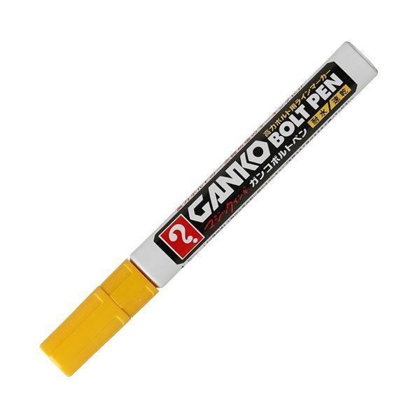 （まとめ）寺西化学 高力ボルト用ラインマーカーマジックインキ ガンコボルトペン パック入 黄 MKOBP-T5 1本〔×30セット〕