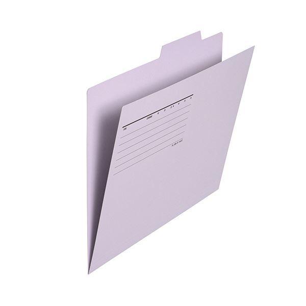 （まとめ）プラス 個別フォルダー エコノミータイプA4 バイオレット FL-082IF 1パック(50冊)〔×5セット〕